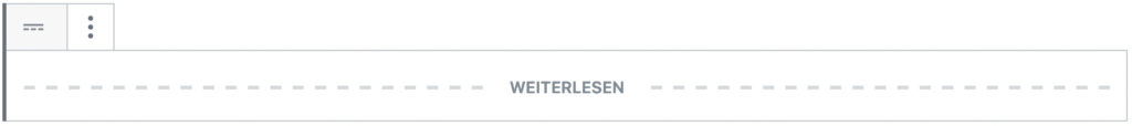 Screenshot des Mehr-Blocks.