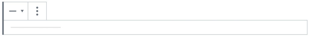 Screenshot des Trennzeichen-Blocks, mit der Standard-Auswahl.